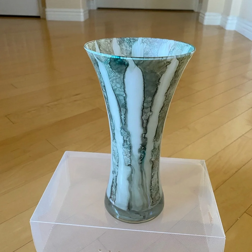 Marble-Effect Handmade Vase